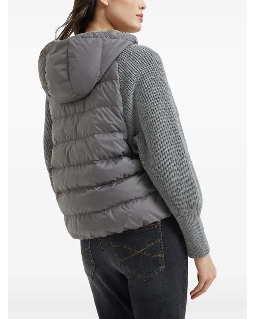 Brunello Cucinelli Gray Padded Jacket