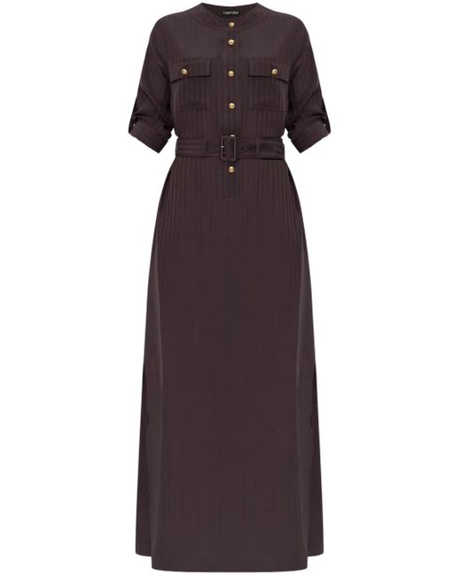 Tom Ford Purple Elegant Viscose Mini Dress For