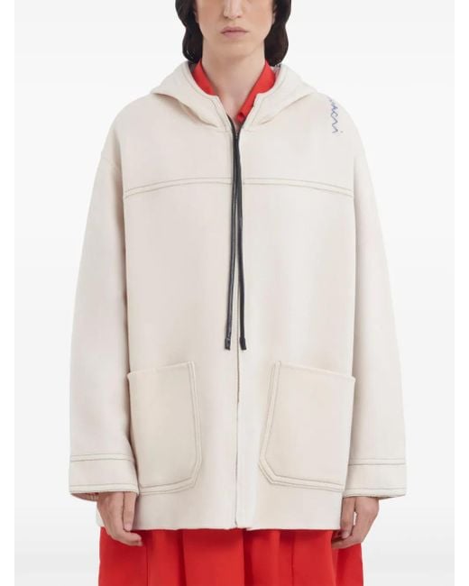 Marni Natural Embroidered Parka Jacket