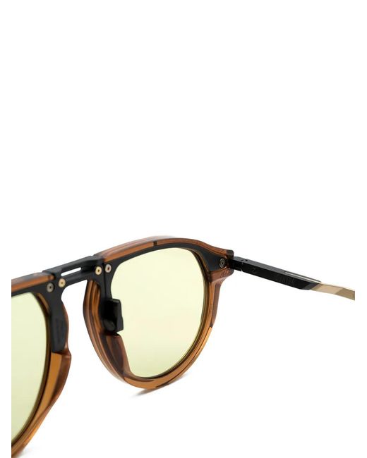 Movitra Natural Geometric-Frame Sunglasses