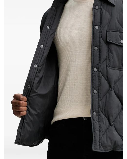 Rag & Bone Black Dane Quilted Overshirt for men