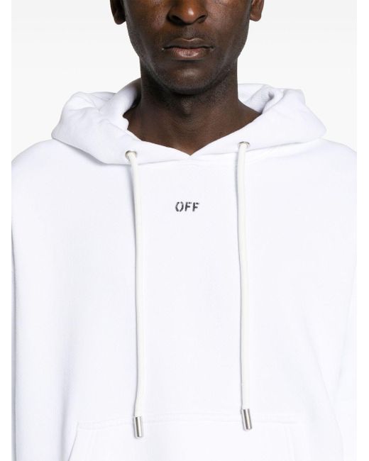 Off-White c/o Virgil Abloh Sweatshirt mit Logo-Print in White für Herren