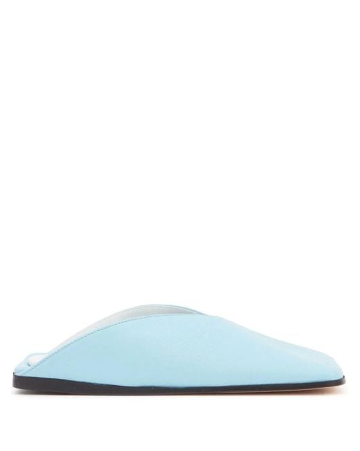 MM6 by Maison Margiela Blue Japanese Leather Slides
