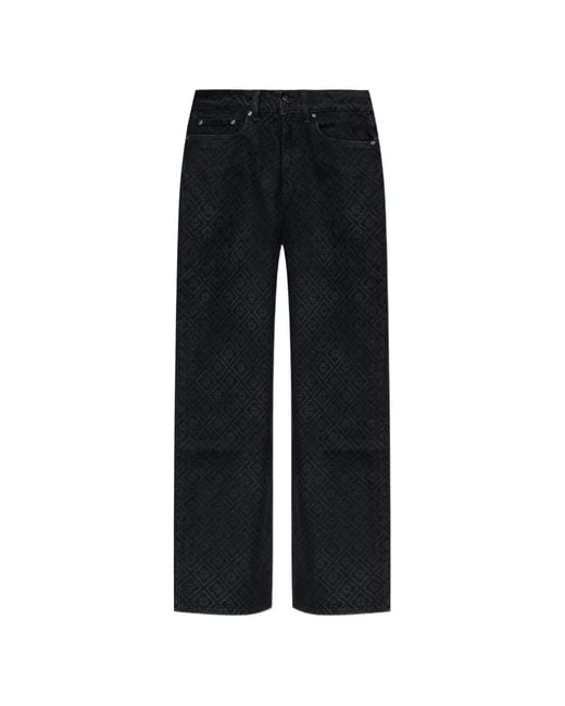 Casablanca Black Monogram-Print Jeans