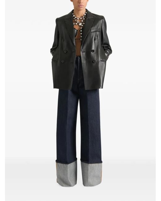 Givenchy Black Double-Breasted Slashed Jacket