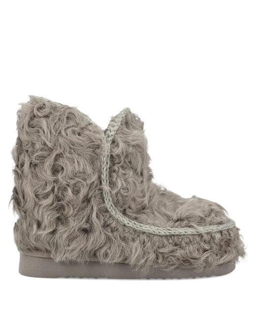 Mou Gray Eskimo 18 Checkiang Fur Boots
