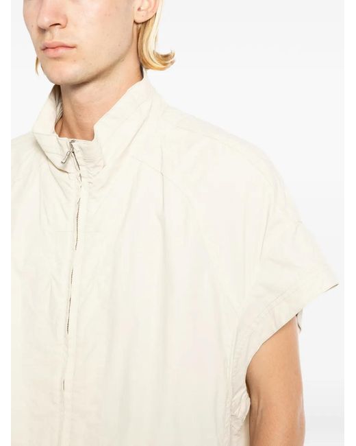 Julius White Creased Short-Sleeve Coat for men