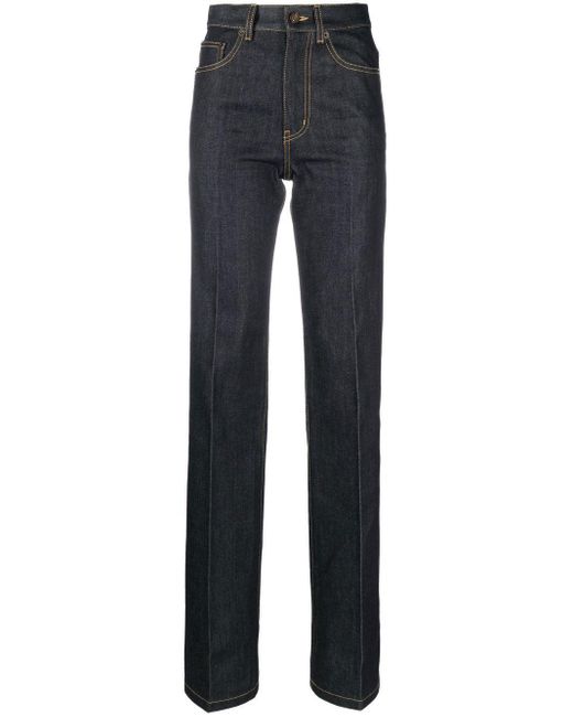 Saint Laurent Blue Straight-leg Jeans