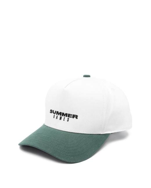 SUMMER GAMES White Logo-Embroidered Two-Tone Baseball Cap for men