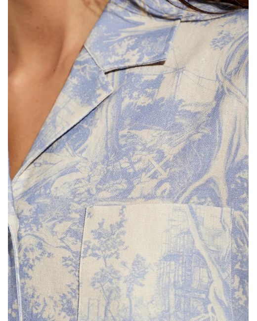 Off-White c/o Virgil Abloh Gray Landscape-Print Shirt