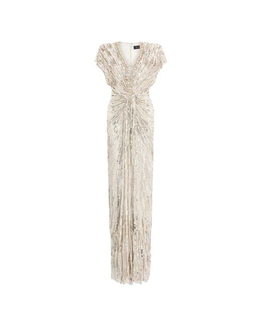 Jenny Packham White Lacie Long Dress