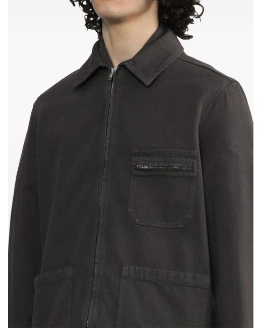 Chemise à fermeture zippée A.P.C. pour homme en coloris Black