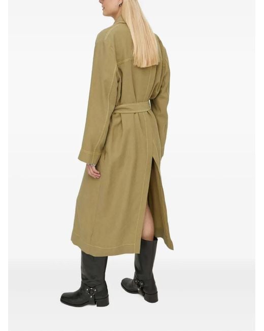 Paul Smith Green Belted Stitching Coat