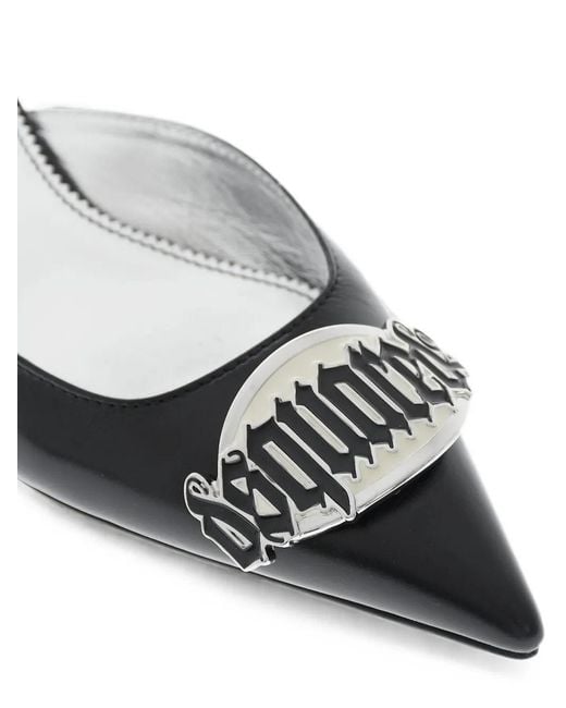 DSquared² White Gothic Mule Sandals