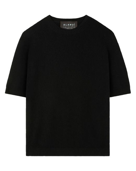 Alanui Black A Finest Knit Crew-Neck T-Shirt