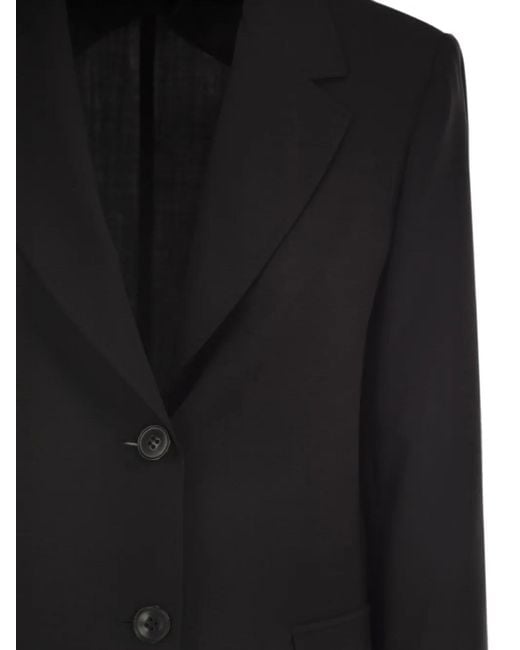 Max Mara Black Blazer À Simple Boutonnage