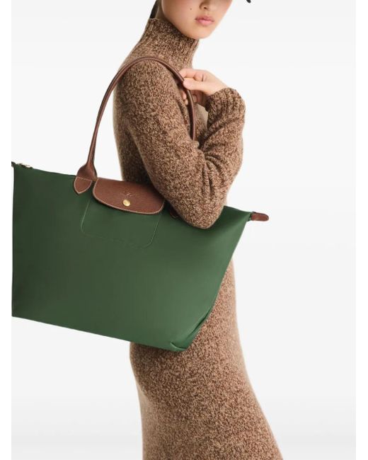 Longchamp Green Le Pliage Shoulder Bag