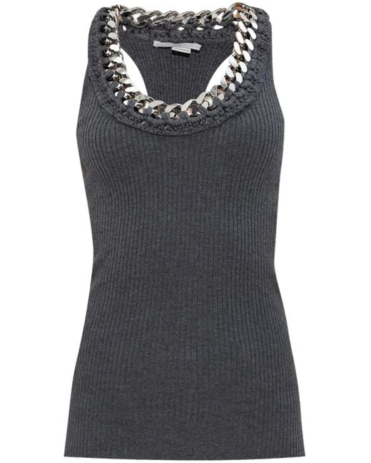 Stella McCartney Black Chunky-Chain Tank Top