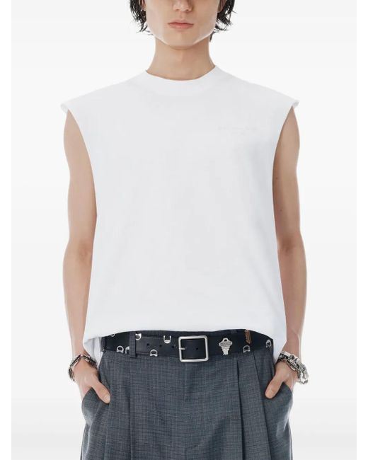 Alexander Wang White Cropped Tank Top for men