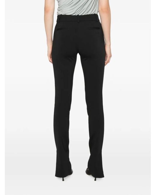 ERMANNO FIRENZE Black Zip-Hem Slim-Fit Trousers