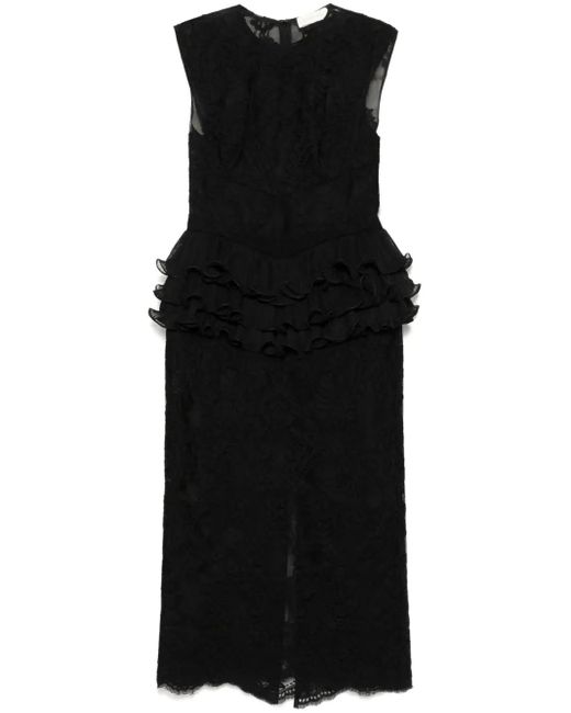 Zimmermann Crush レース フリルドレス ブラック | Lyst