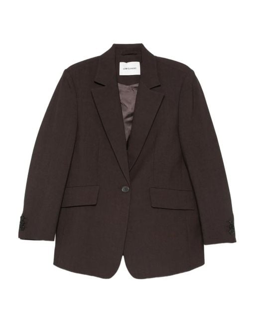 Low Classic Blazer Met Enkele Knoop in het Black