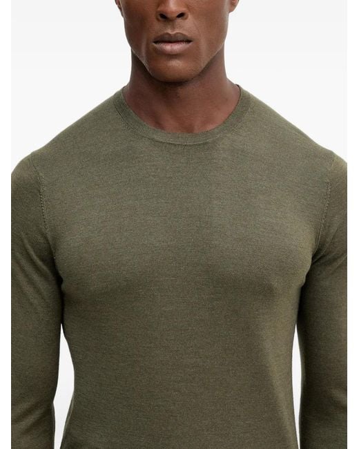 Hackett Green Crew-Neck Sweater for men