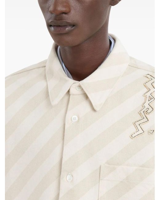 Camicia A Righe di Marni in White da Uomo