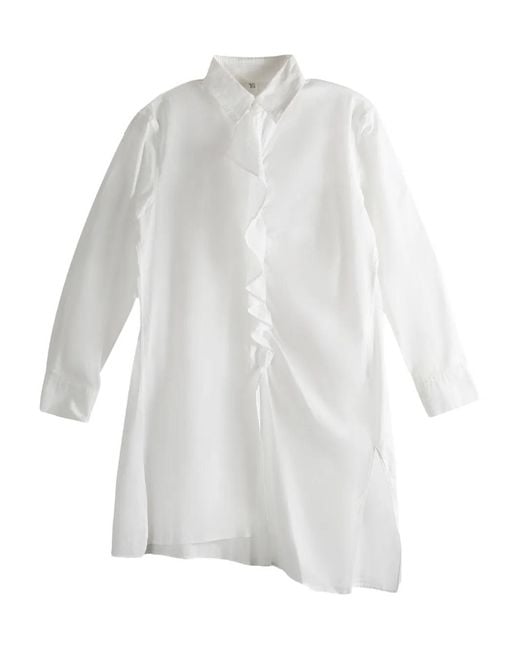 Y's Yohji Yamamoto White Ruffled Shirt