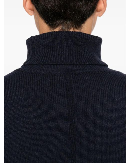 The Row Blue Turtleneck Cashmere Sweater