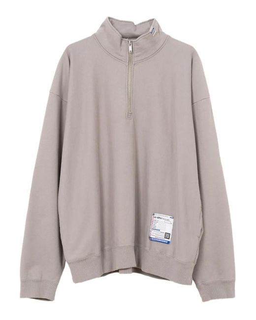 Felpa Con Mezza Zip di in・stru(men-tal) in Gray da Uomo