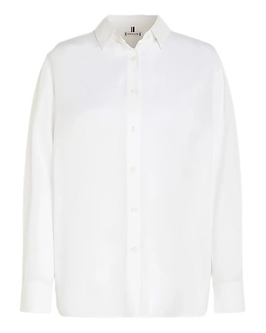 Tommy Hilfiger White Sustainable-Viscose Shirt