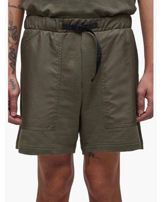 Osklen Green Panelled Bermuda Shorts for men
