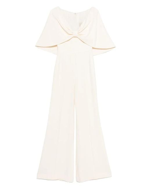 Elie Saab White Cady Jumpsuit