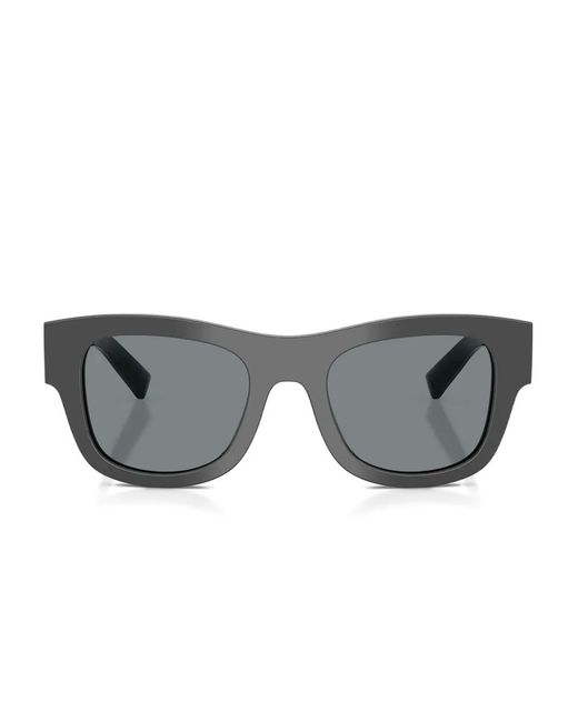 Dolce & Gabbana Gray Logo-Detail Square-Frame Sunglasses for men