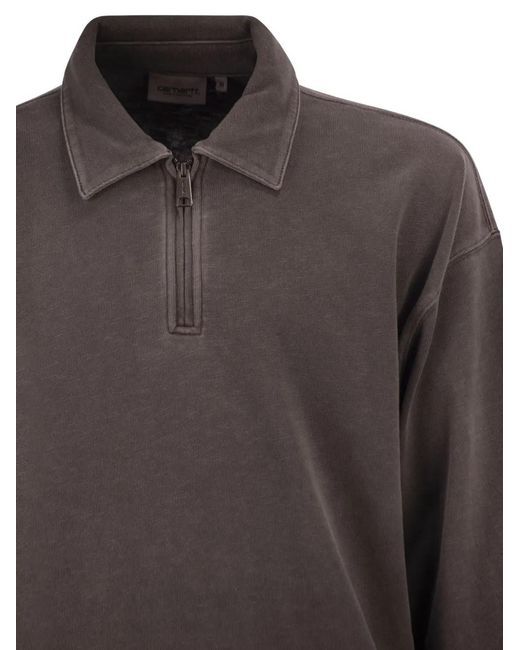 Carhartt Gray Harper Faded Half-Zip Sweater for men