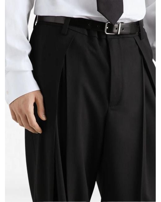 Dolce & Gabbana Black Exclusive Gabardine Trousers for men