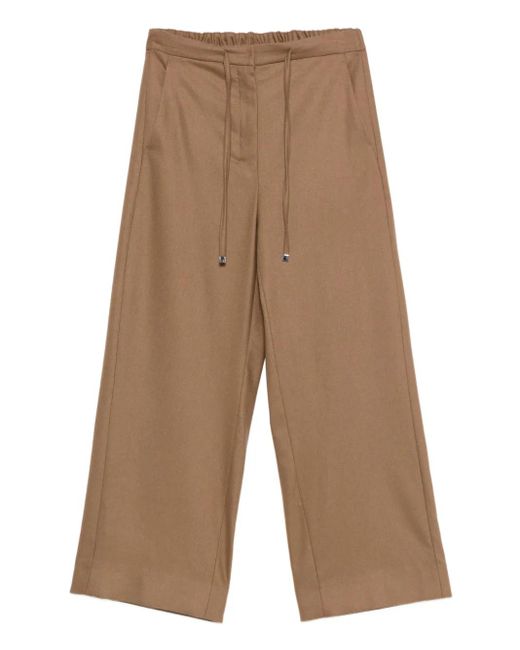 Max Mara Brown Drawstring-Waist Trousers