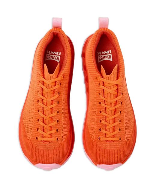 Camper Red X Sunnei Pelotissima Knitted Sneakers for men