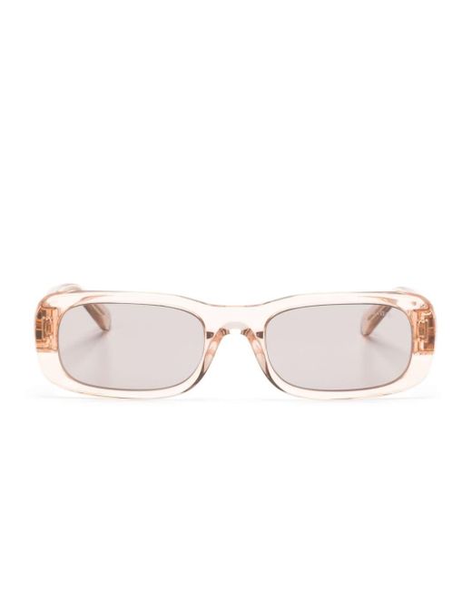 Miu Miu Pink Transparent Rectangle-frame Sunglasses