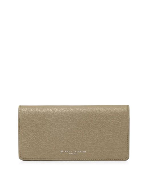 Gianni Chiarini Gray Large Grained-Leather Wallet