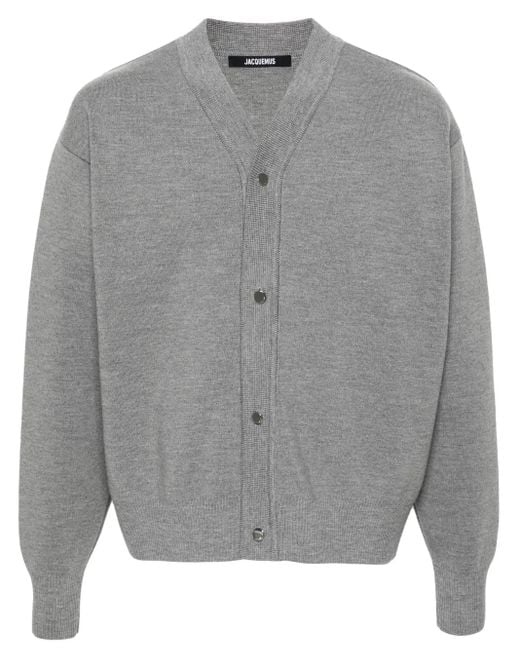 Jacquemus Geknöpfter Le Cardigan Boutonné Cardigan in Gray für Herren