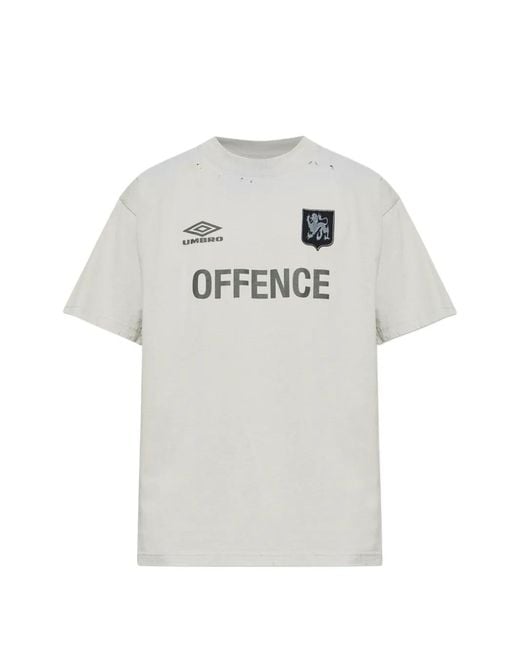 Umbro Gray Distressed-Effect T-Shirt for men
