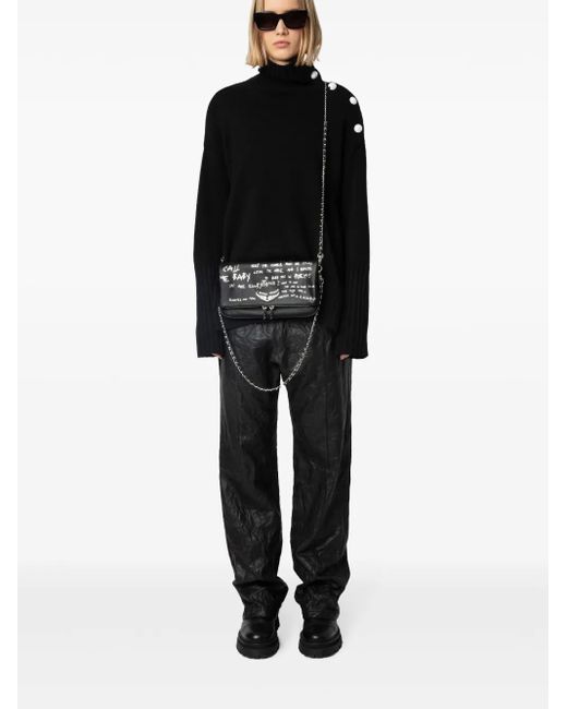 Zadig & Voltaire Black Rock Clutch Bag