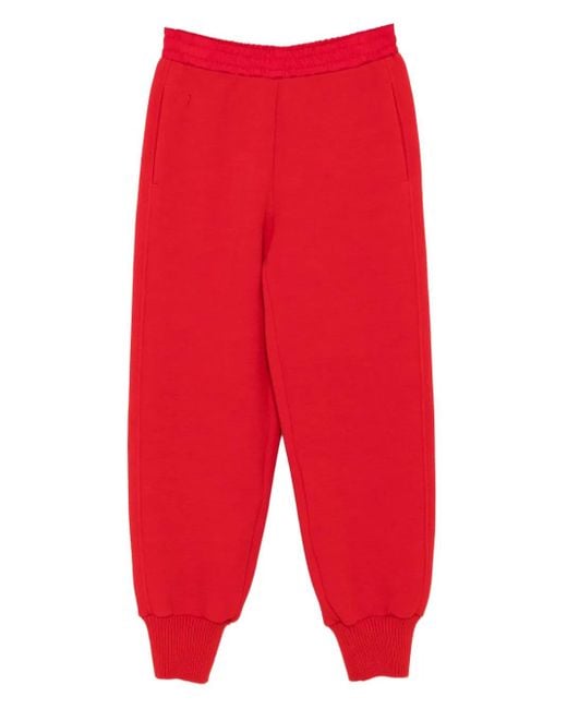 Jil Sander Red Elasticated Track Pants