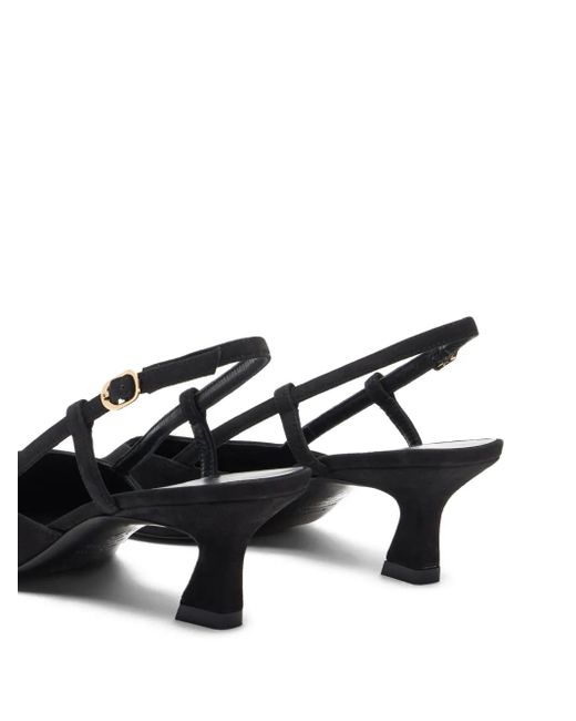 Stuart Weitzman Black 50Mm Vinnie Slingback Pointed-Toe Pumps