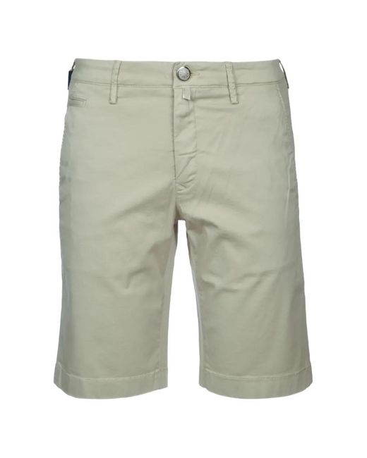 Jacob Cohen Gray Buttoned Bermuda Shorts for men