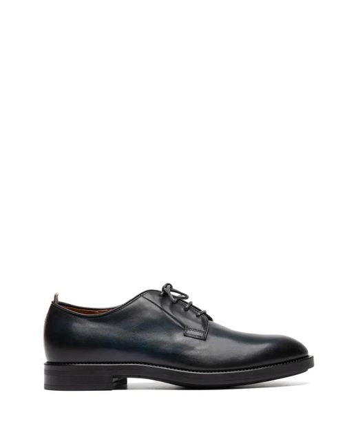 Officine Creative Black Lace-Up Derby Shoes for men