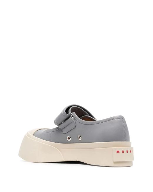 Marni White Leather Pablo Mary Jane Sneakers