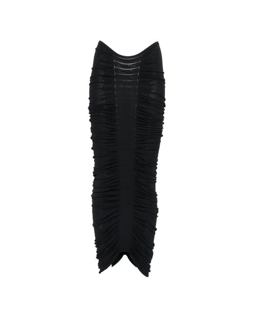 ELOU Black Jupe Asymétrique Sera À Fronces